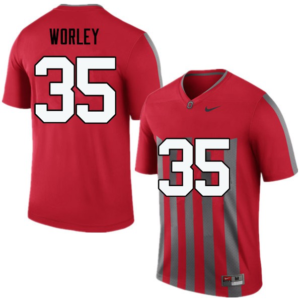 Ohio State Buckeyes #35 Chris Worley Men High School Jersey Throwback OSU75906